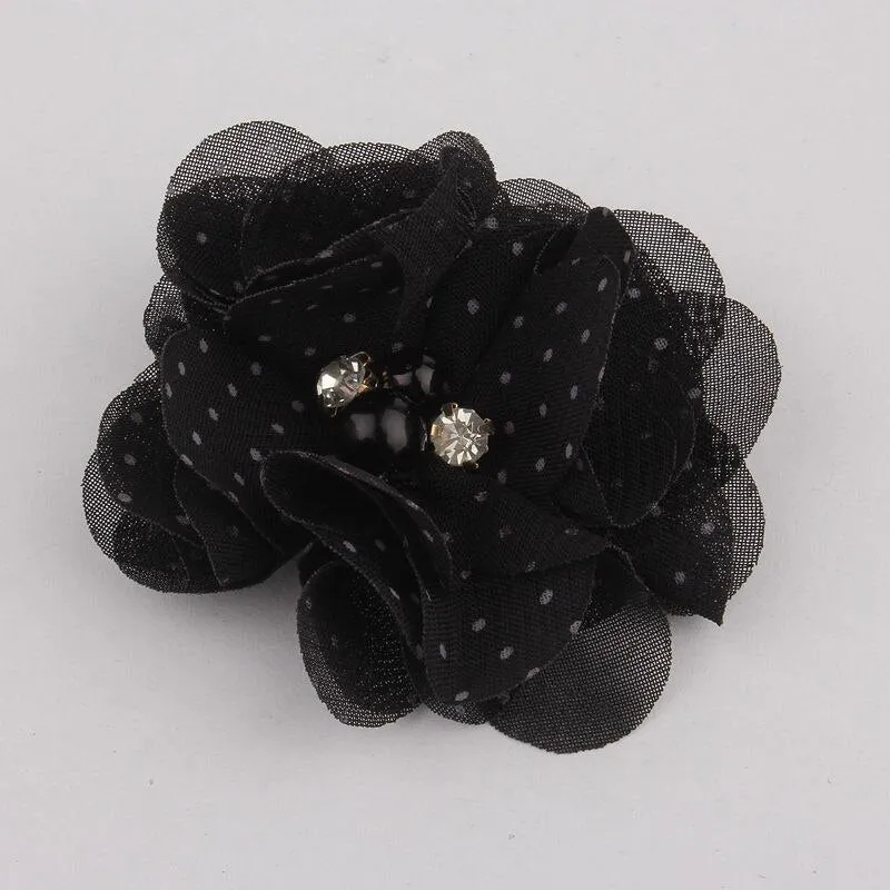 10PCS 2 35Colors Chiffon Fabric Flower