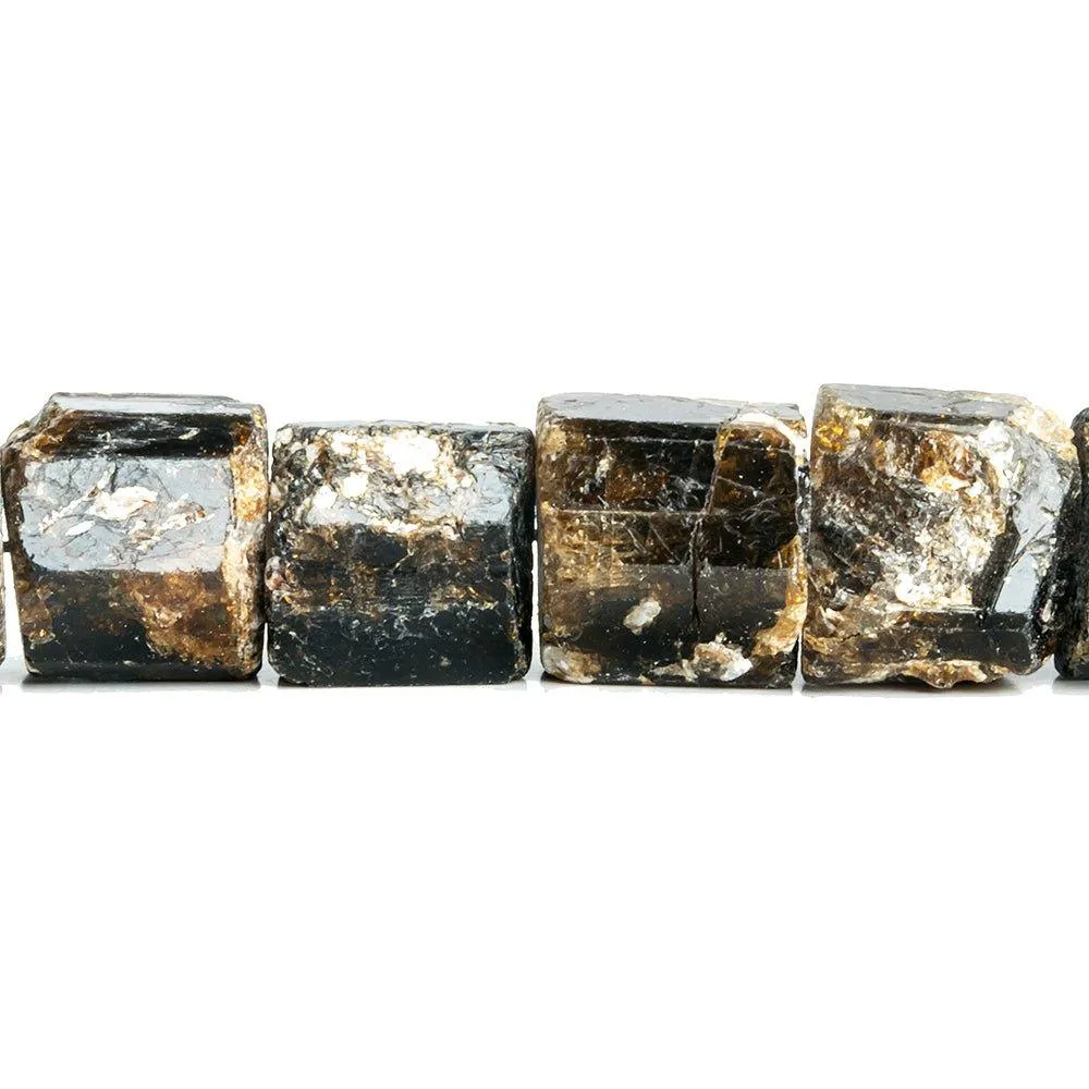 10x6mm-12x8mm Chocolate Tourmaline Natural Crystal Beads 8 inch