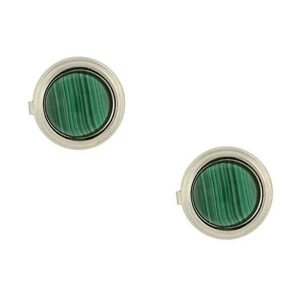 1928 Jewelry CUFF IT!® Cufflinks Genuine Gemstone Round Button Covers