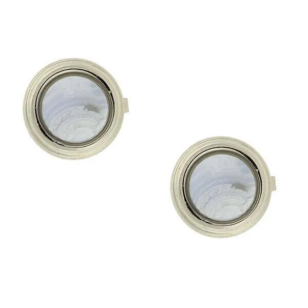 1928 Jewelry CUFF IT!® Cufflinks Genuine Gemstone Round Button Covers