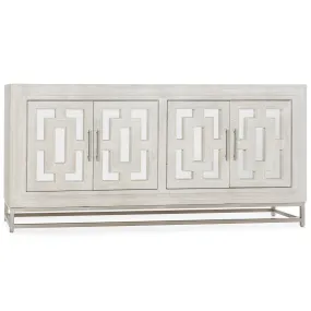 Adina 4 Door Media Console, White Washed