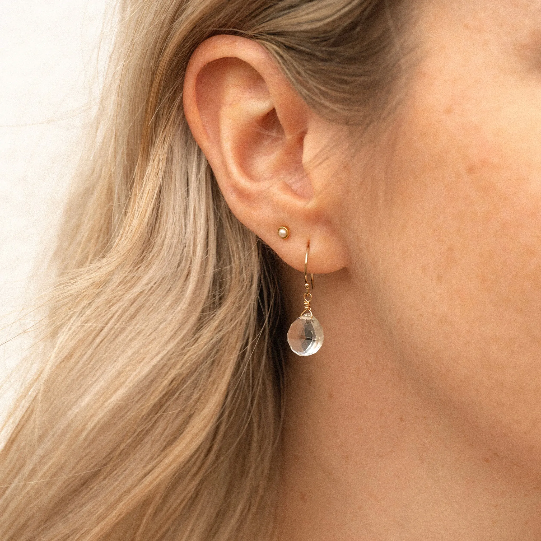 April Quartz Birthstone Isla Drop Earrings