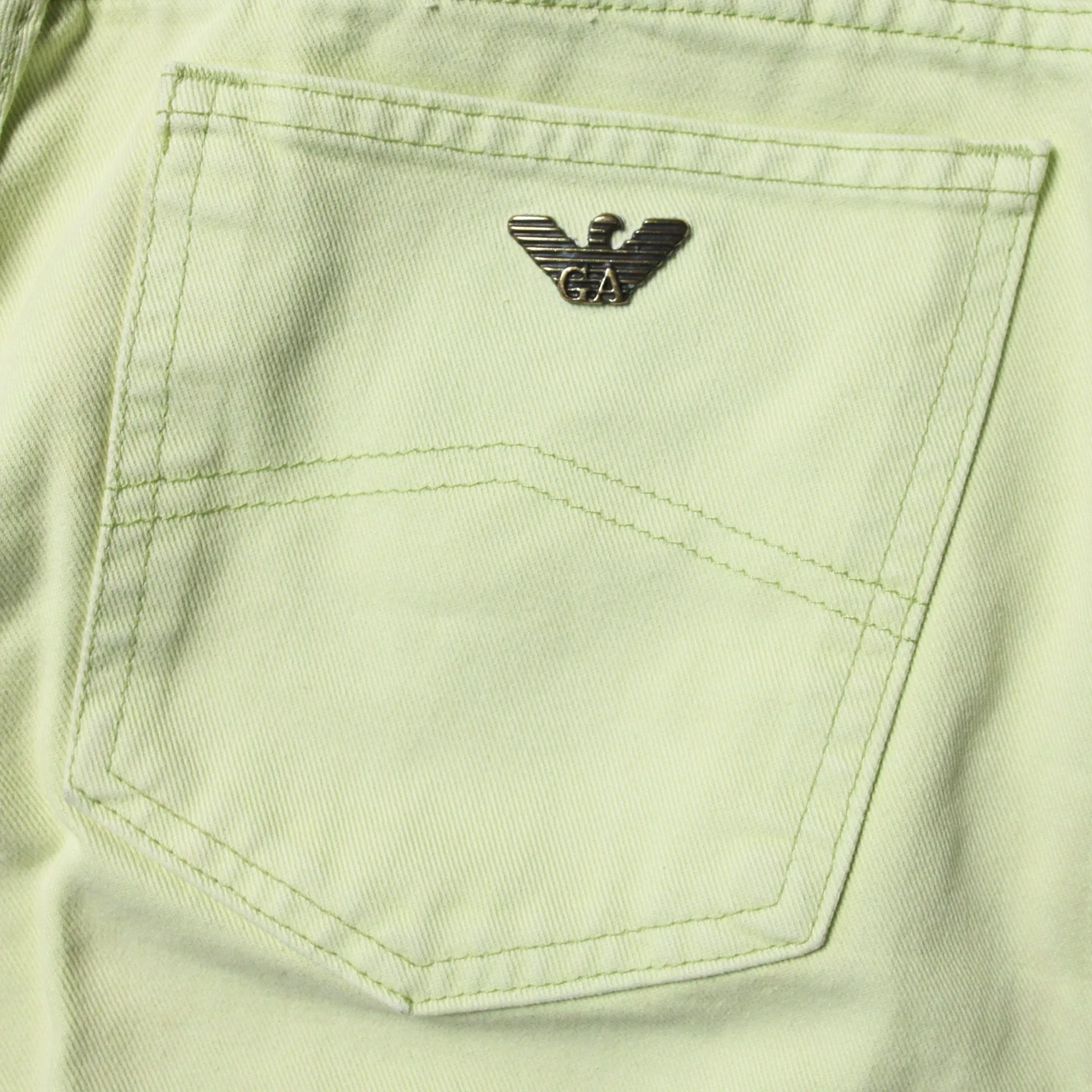 Armani Jeans Yellow Denim Jeans circa 1990's