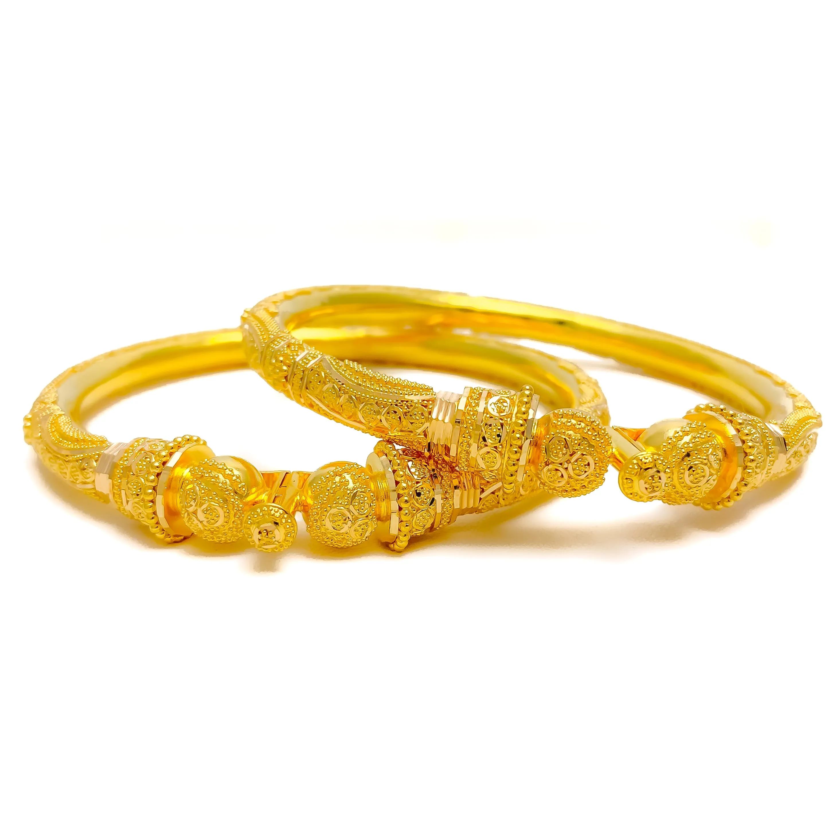 Beautiful Lush 22k Gold Pipe Bangles