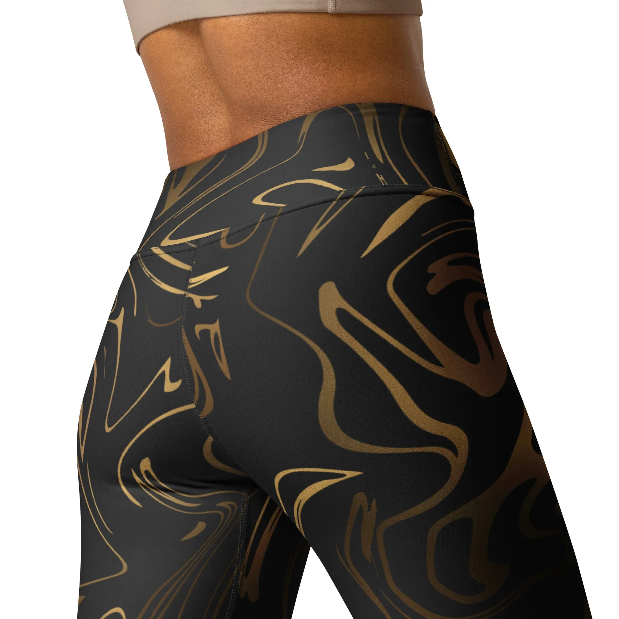 Black & Gold Yoga Leggings