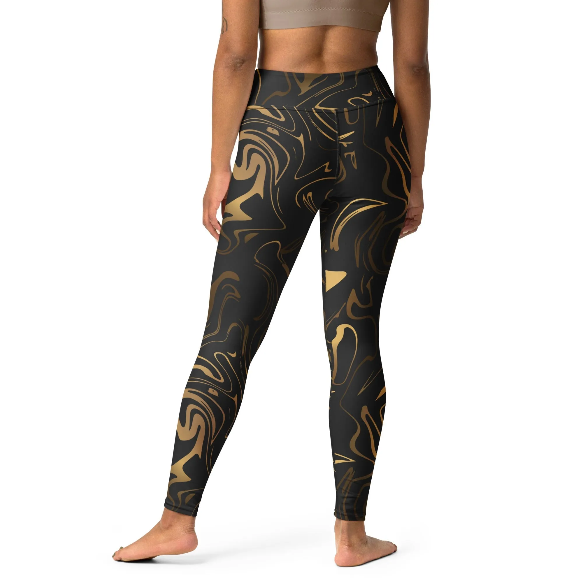 Black & Gold Yoga Leggings