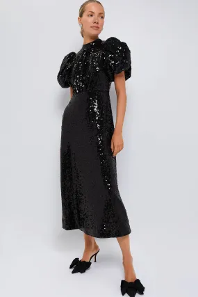 Black Sequin Perris Dress