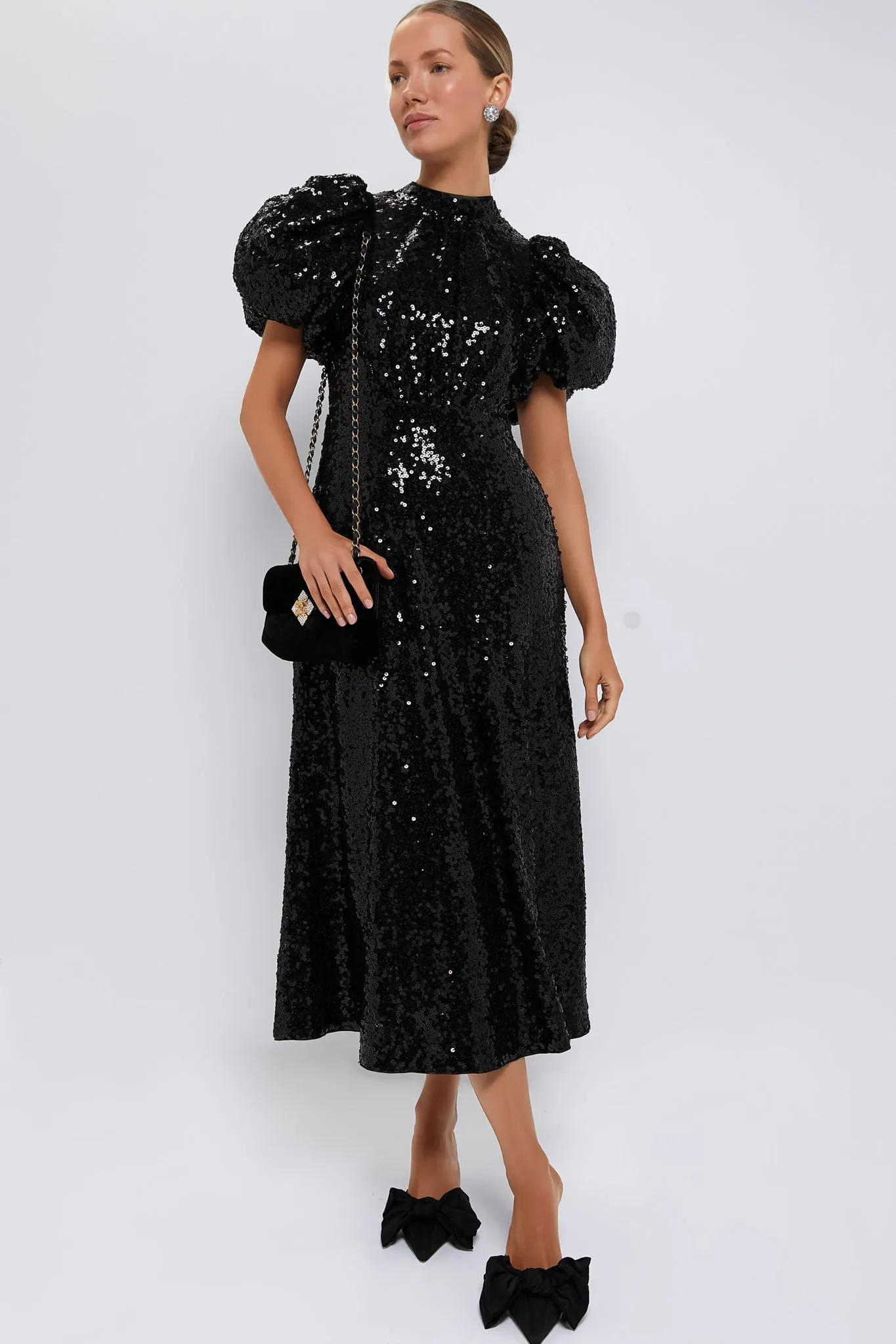 Black Sequin Perris Dress