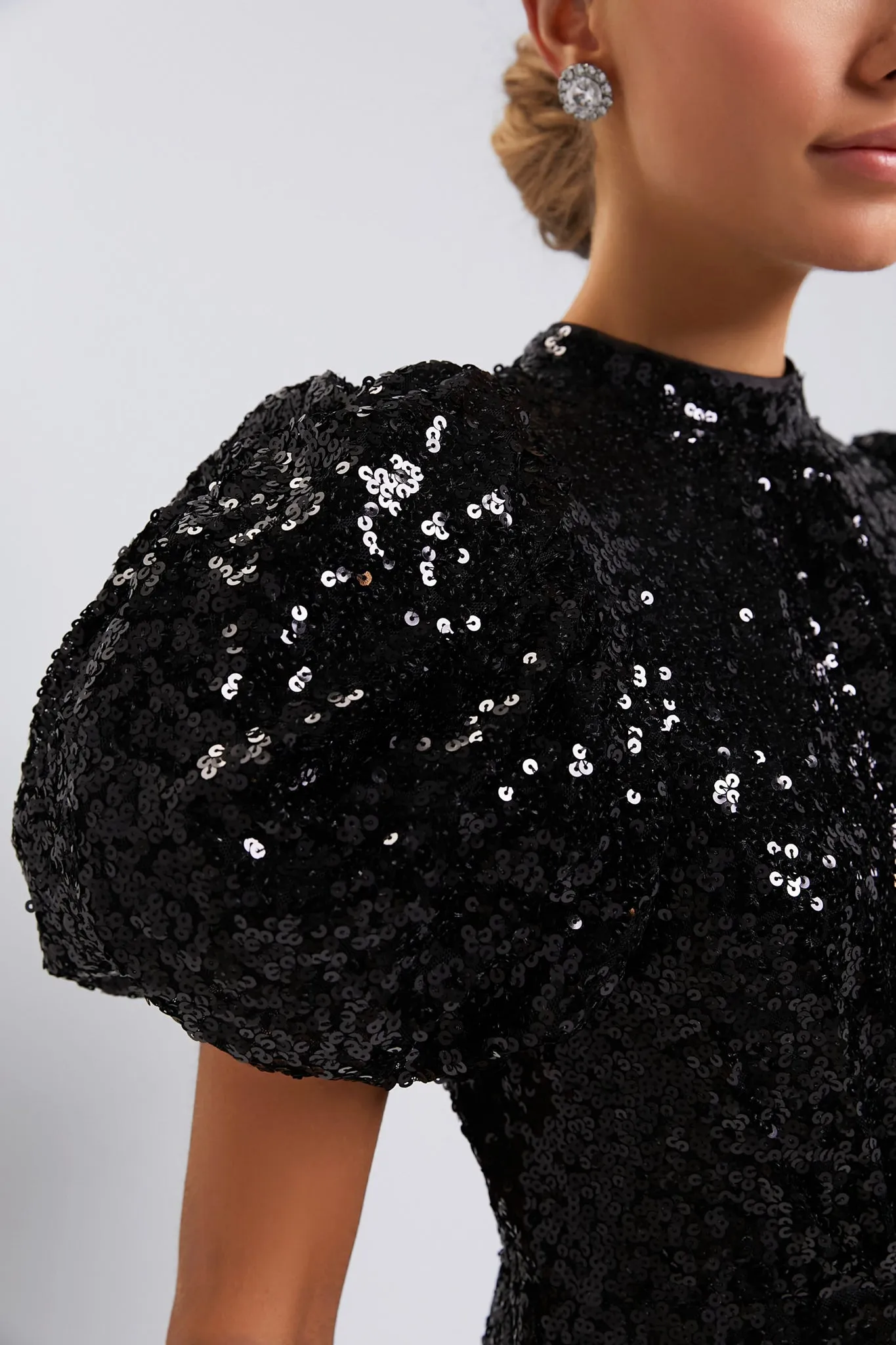 Black Sequin Perris Dress