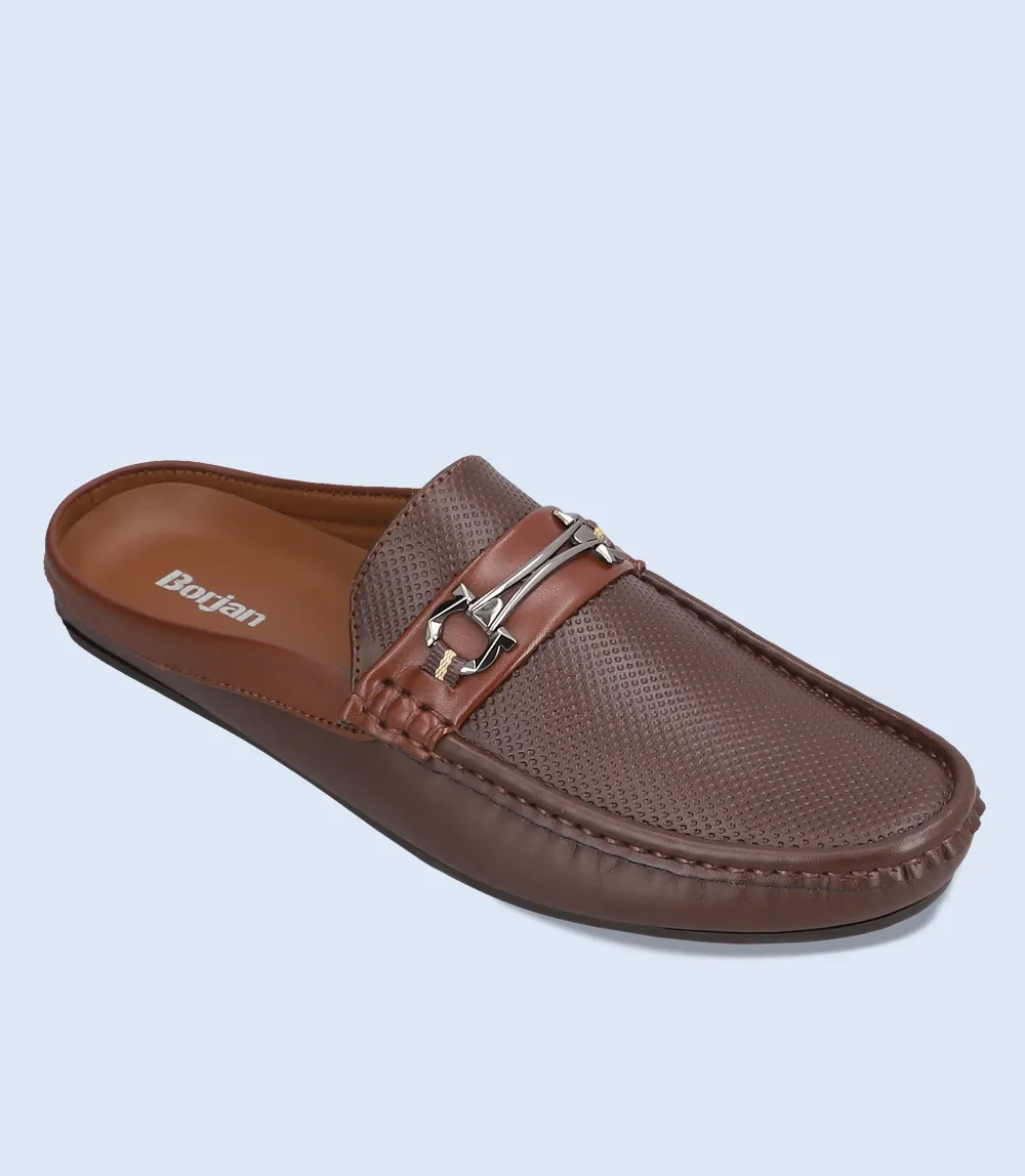 BM6695-COFFEE-Men Mules