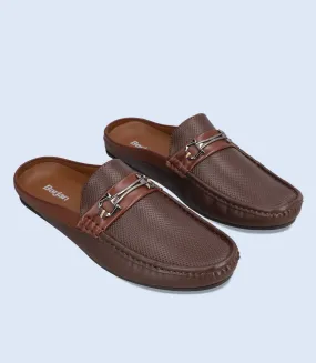 BM6695-COFFEE-Men Mules