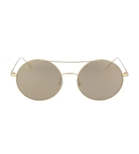 Calvin Klein Women's Gold-mirrored Round Sunglasses