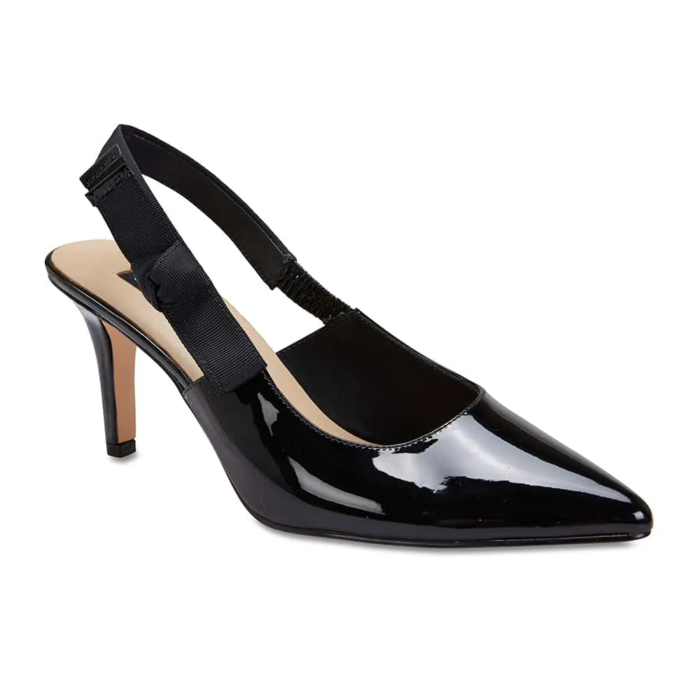 Casandra Heel in Black Patent