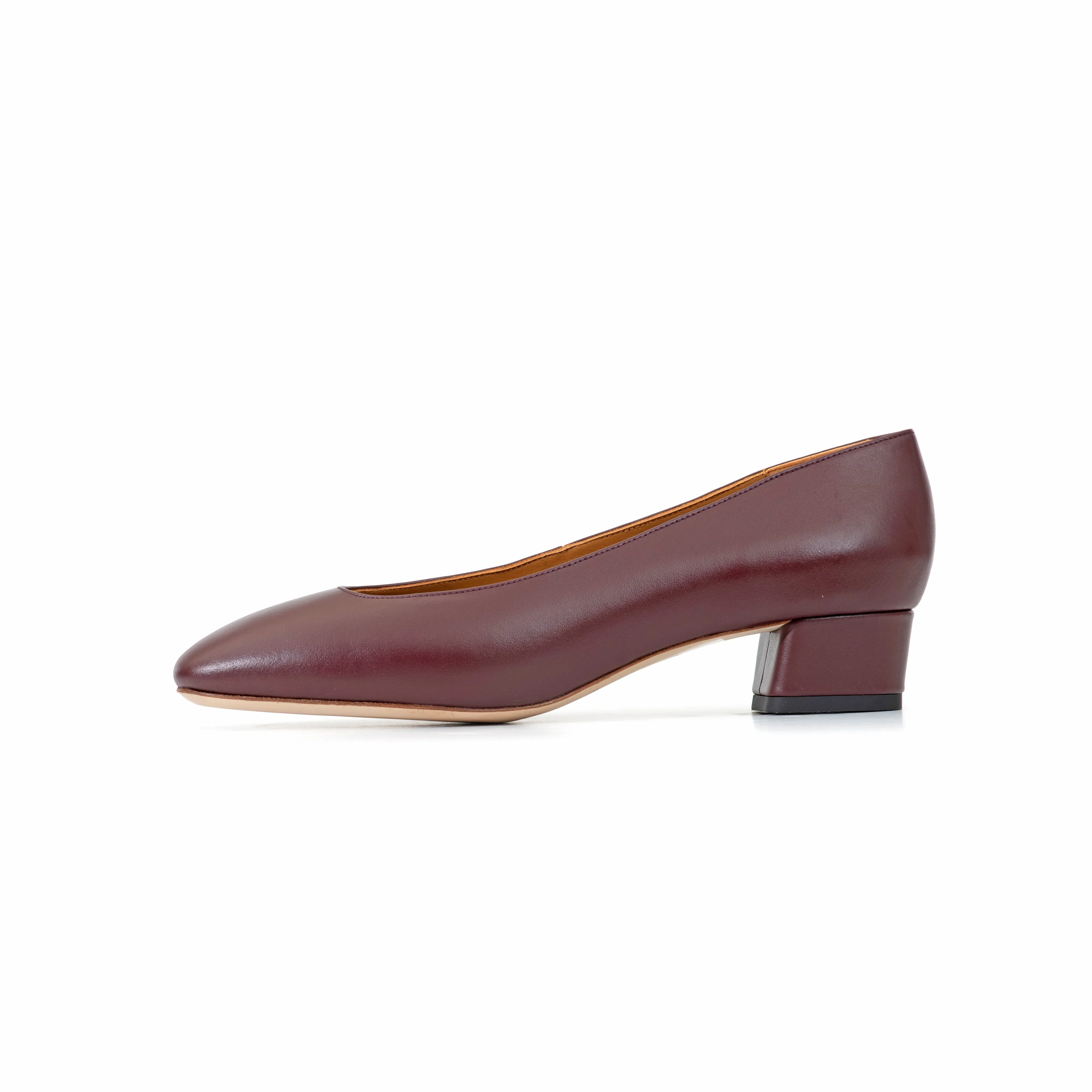 Cate 35 Pump in Classic Oxblood Leather