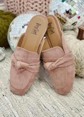 Clingy Mules by Corkys - Blush Faux Suede