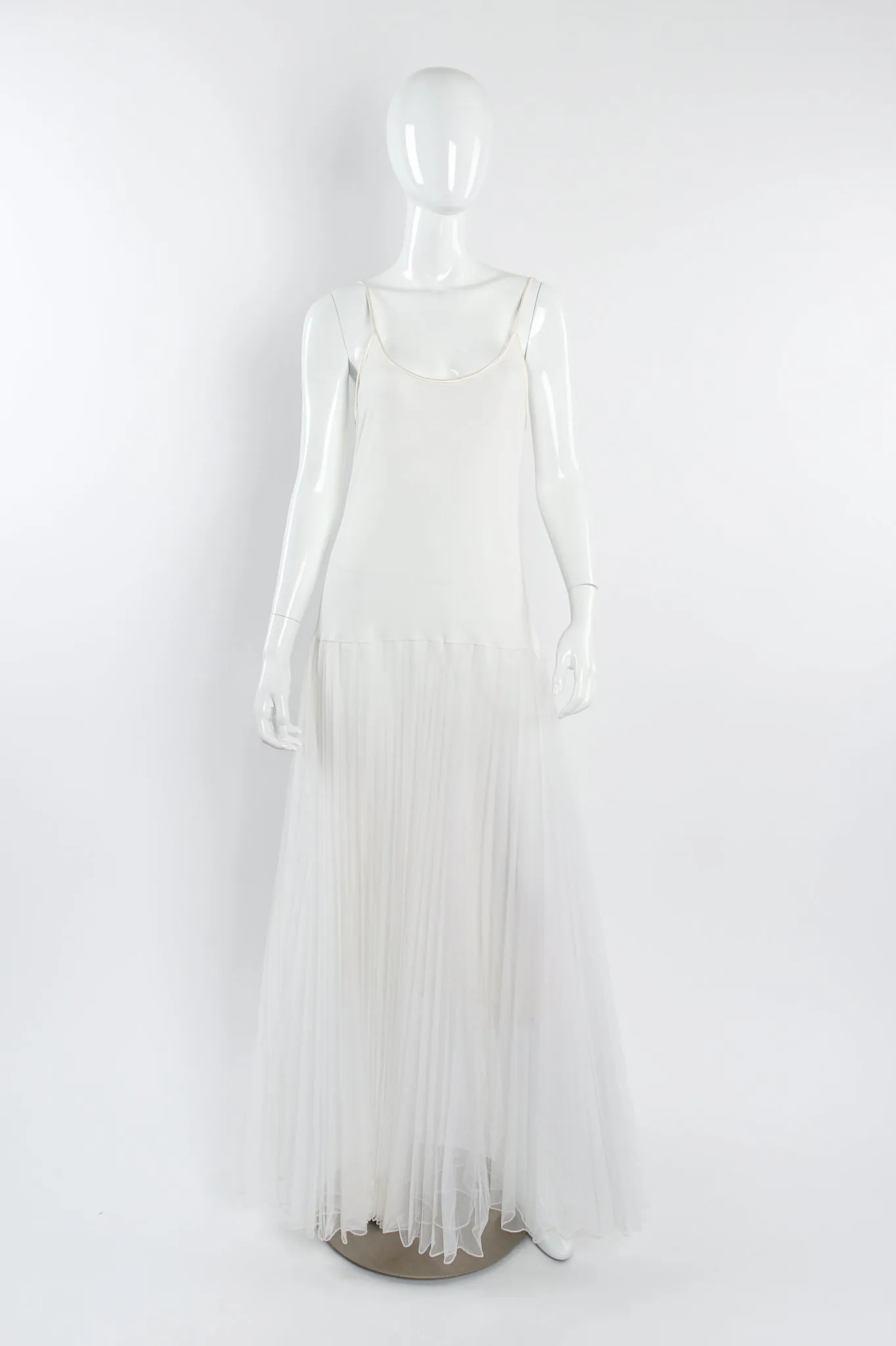 Deco Beaded Cowl Back Gown