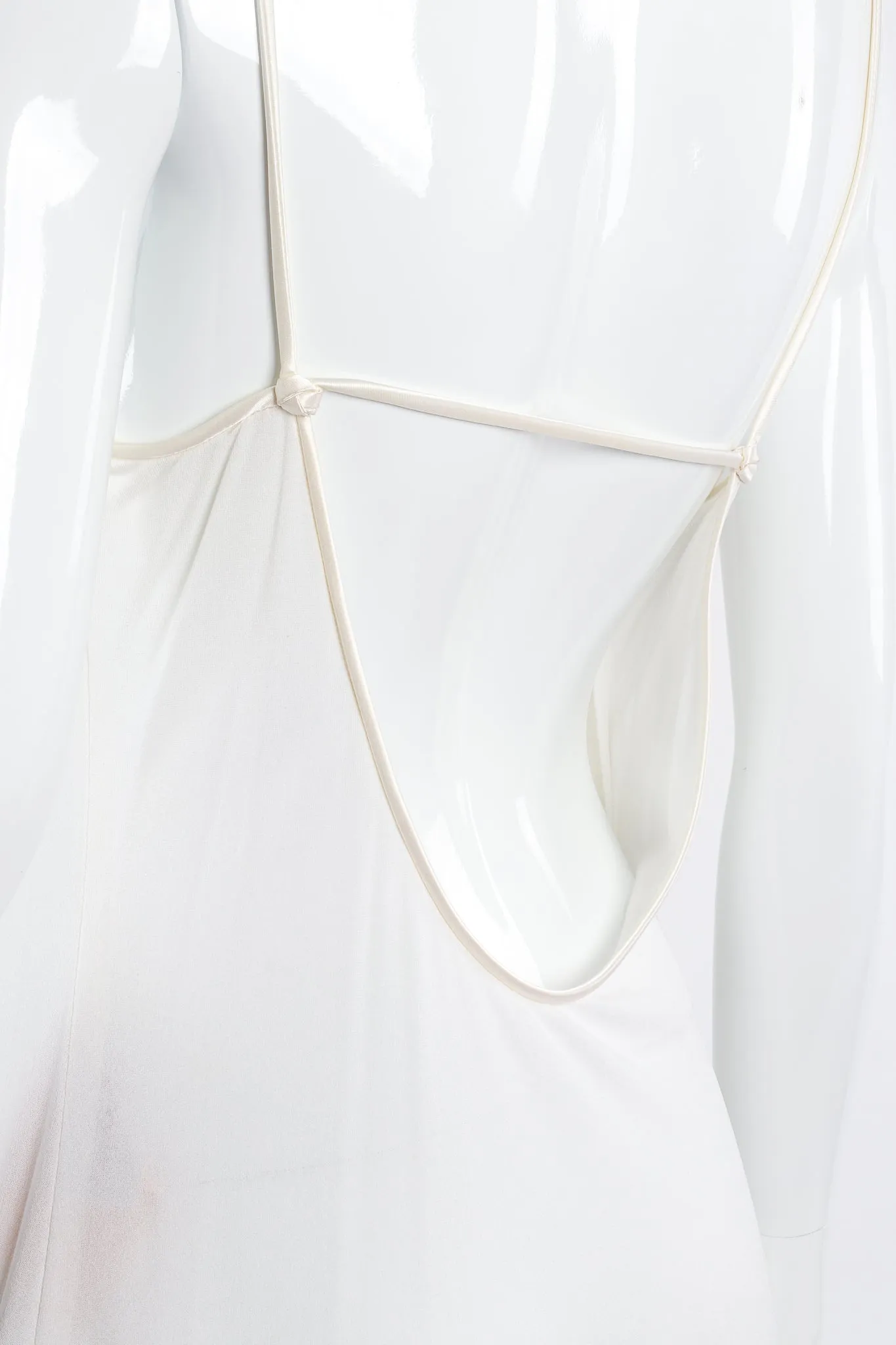 Deco Beaded Cowl Back Gown