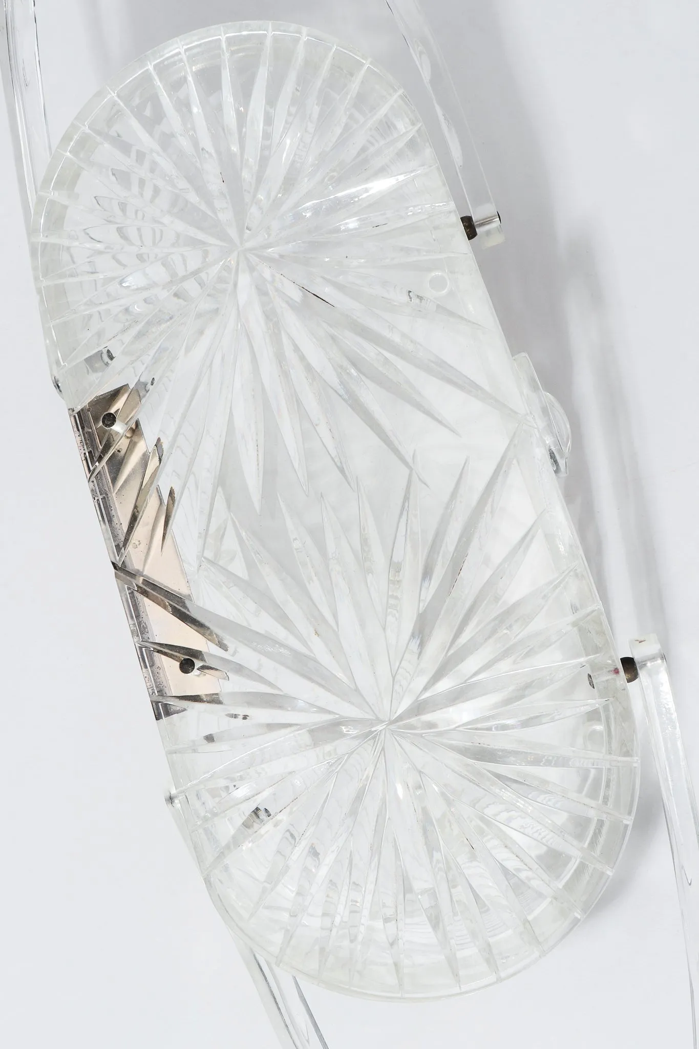 Diamond-Cut Lucite Box Bag