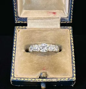 Edwardian Graduating Diamond Hoop Ring