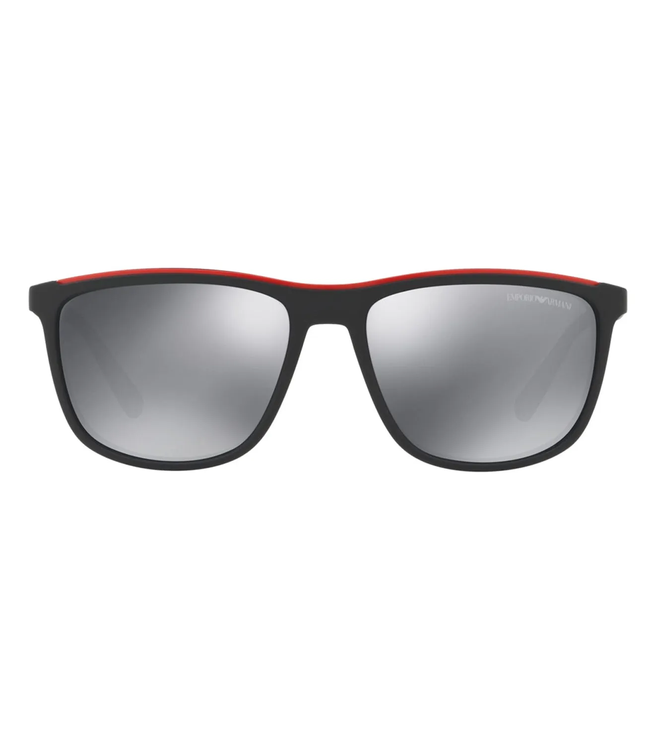 Emporio Armani Men's Black-mirrored Square Sunglasses