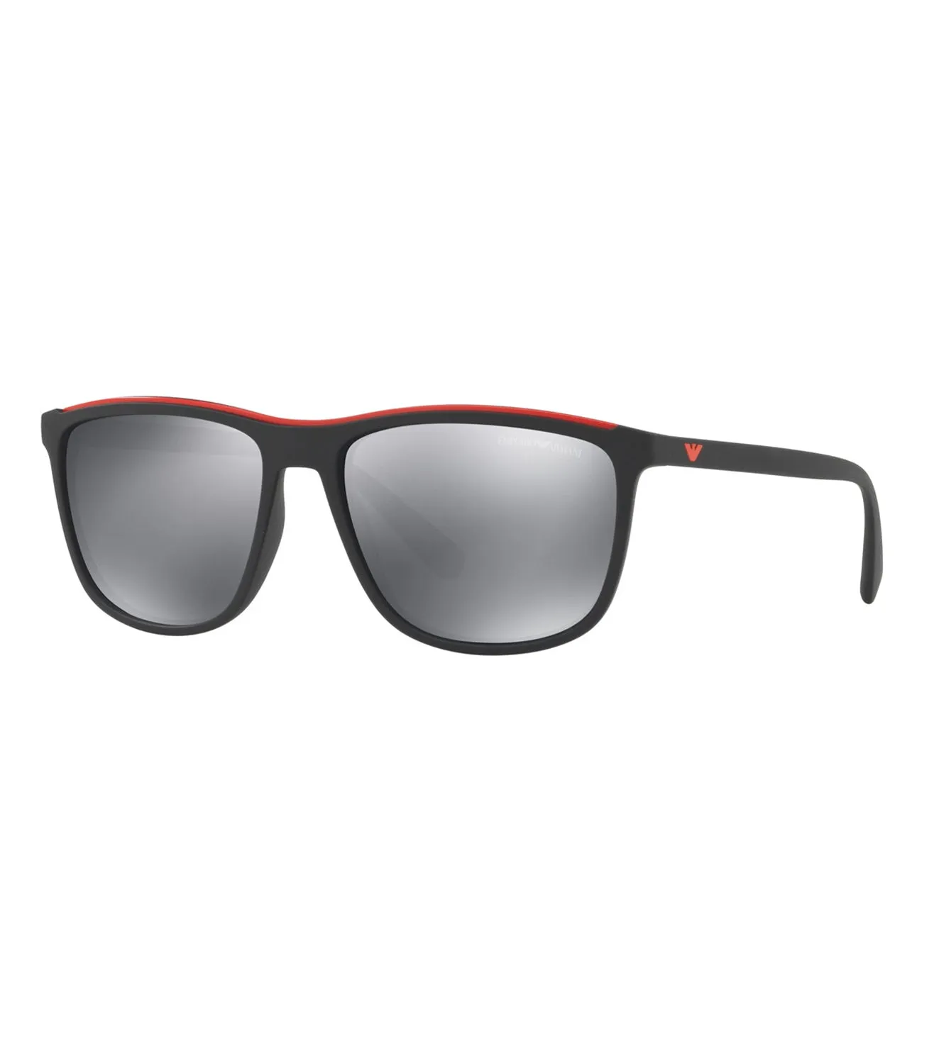 Emporio Armani Men's Black-mirrored Square Sunglasses