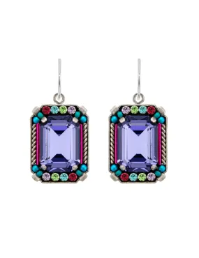 Firefly Mosaics Duchess Amethyst Crystal Statement Earrings