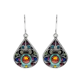 Firefly Mosaics Feast Of Colors Filigree Pear Drop Earrings