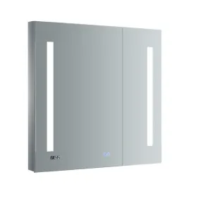 Fresca Tiempo 30 Wide x 30 Tall Bathroom Medicine Cabinet w/ LED Lighting