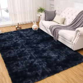 GARVEE 6×9 Area Rugs Shaggy Rug for Bedroom Fuzzy Rug Living Room Rugs Non-Slip Rug for Living Room Bedroom Dining Room Office Plush Rug,Blue