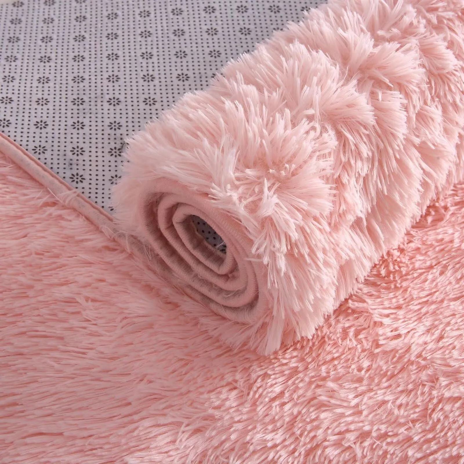 GARVEE 8x10 Area Rugs for Bedroom Plush Rug Fuzzy Rug Living Room Rugs Non-Slip Rug for Living Room Bedroom Dining Room Office,Pink