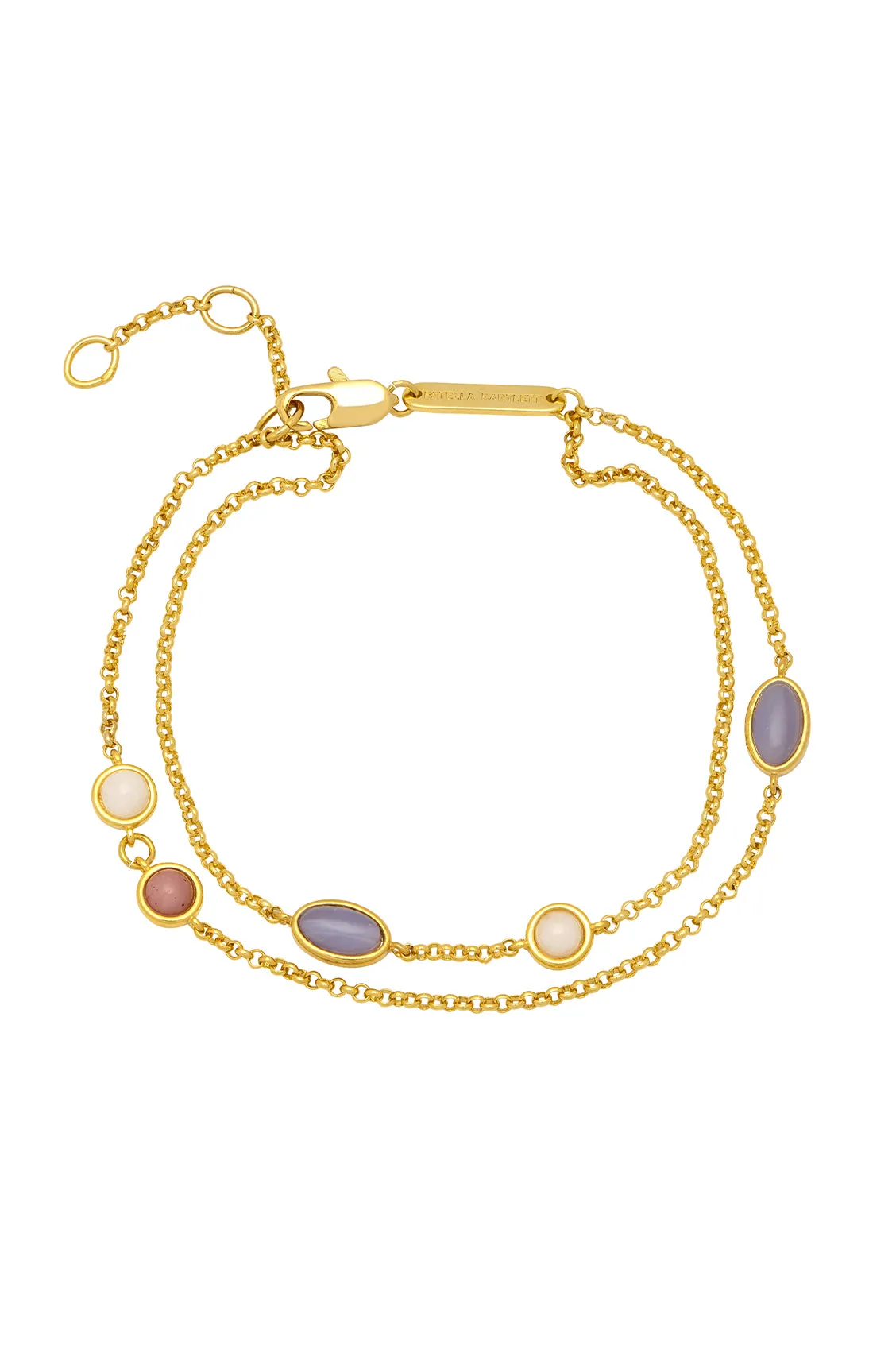 Gemstone Double Chain Bracelet