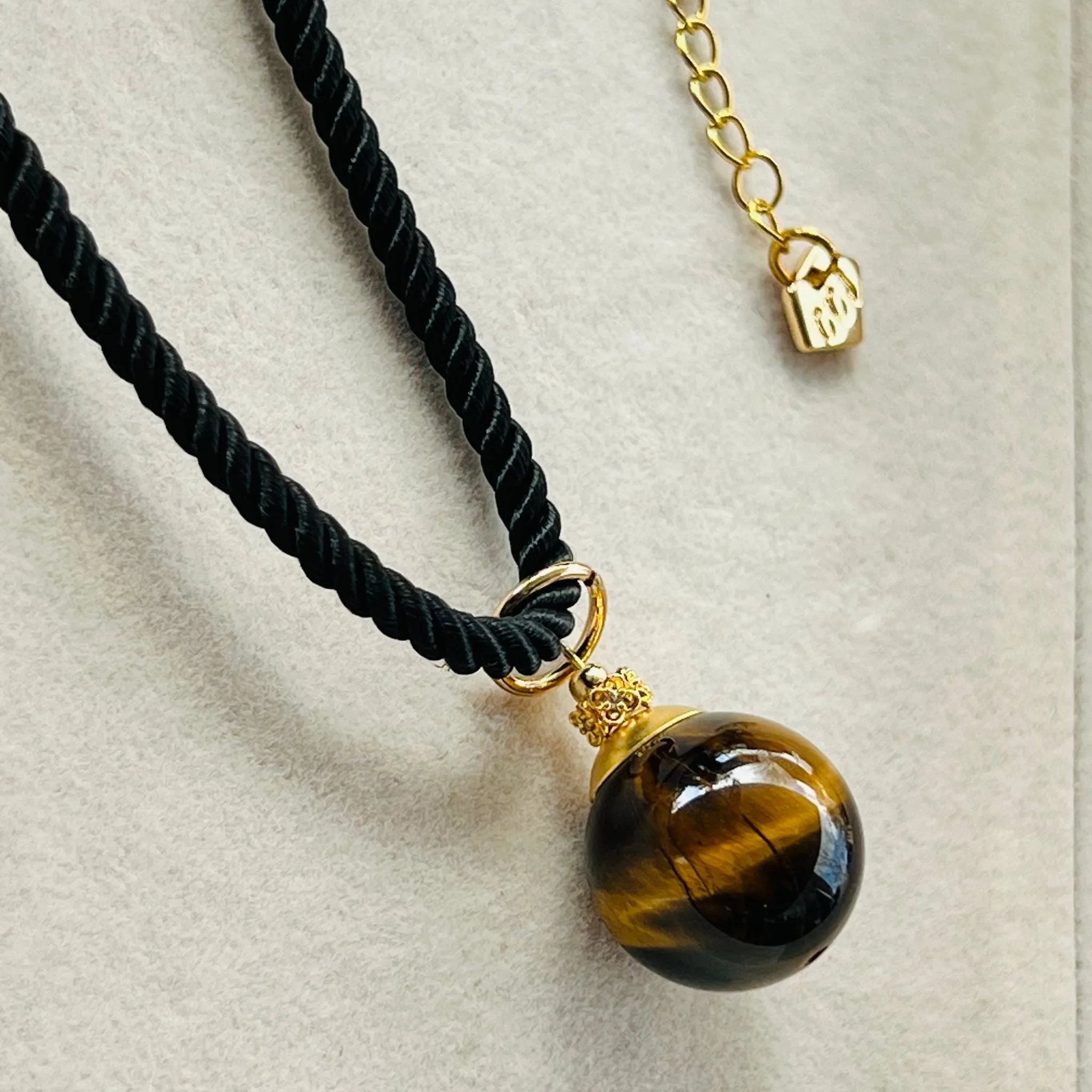 Golden Tigereye Silk Twist Necklace