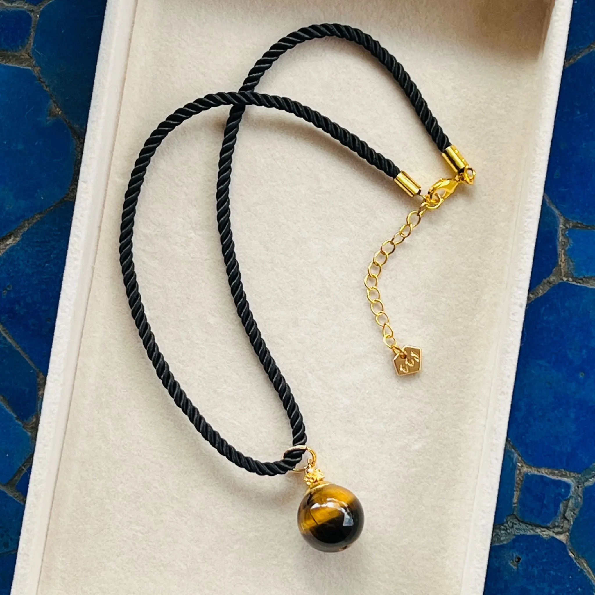 Golden Tigereye Silk Twist Necklace