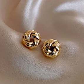 Kayla Golden Knot Earrings