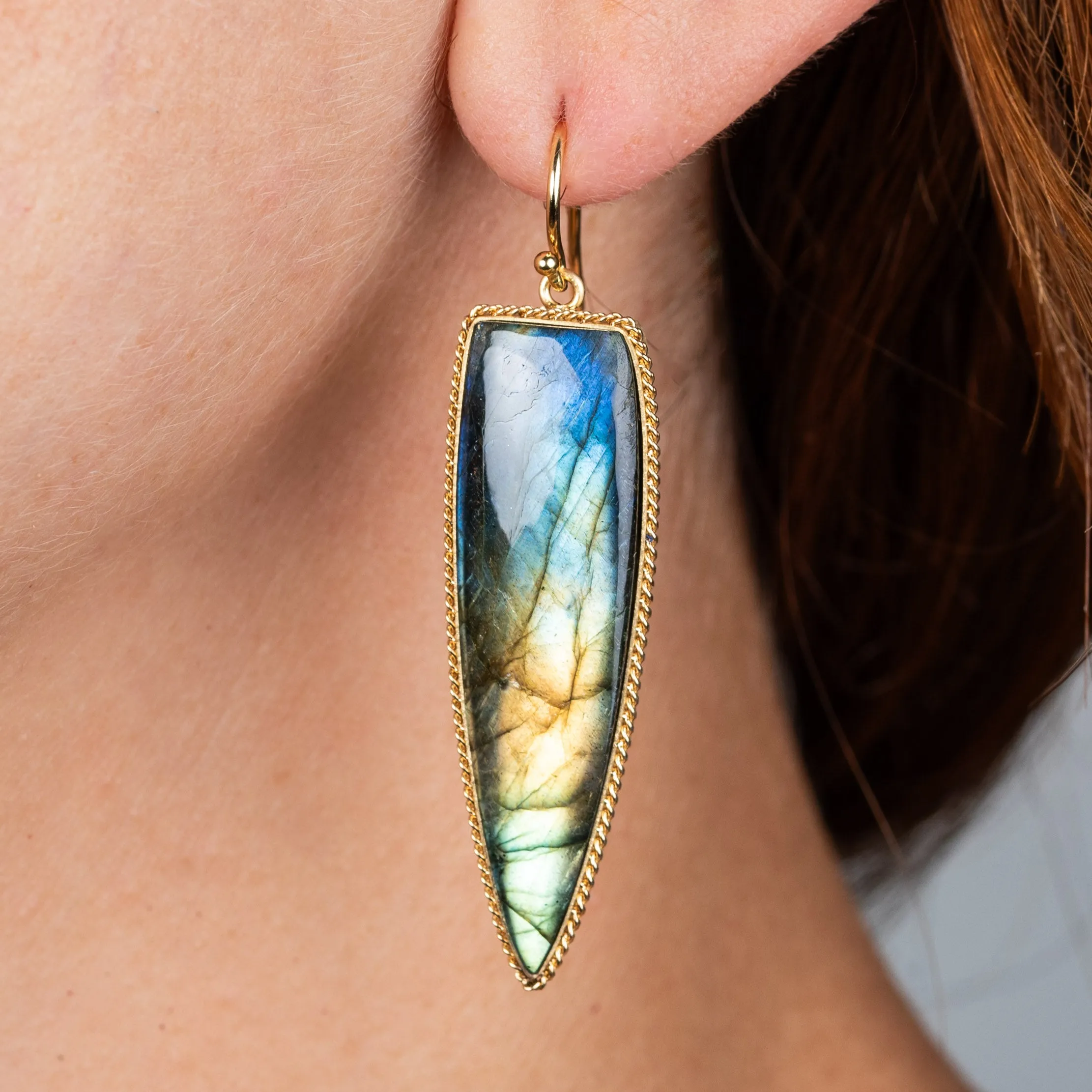 Labradorite Sunrise Earrings