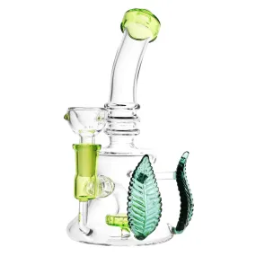 Leaf Handle Glass Bong