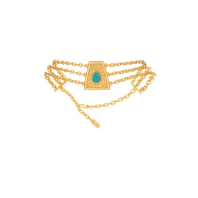 Mayan Choker Golden Turquoise