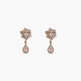 Moissanite Shine Silver Drop Earrings