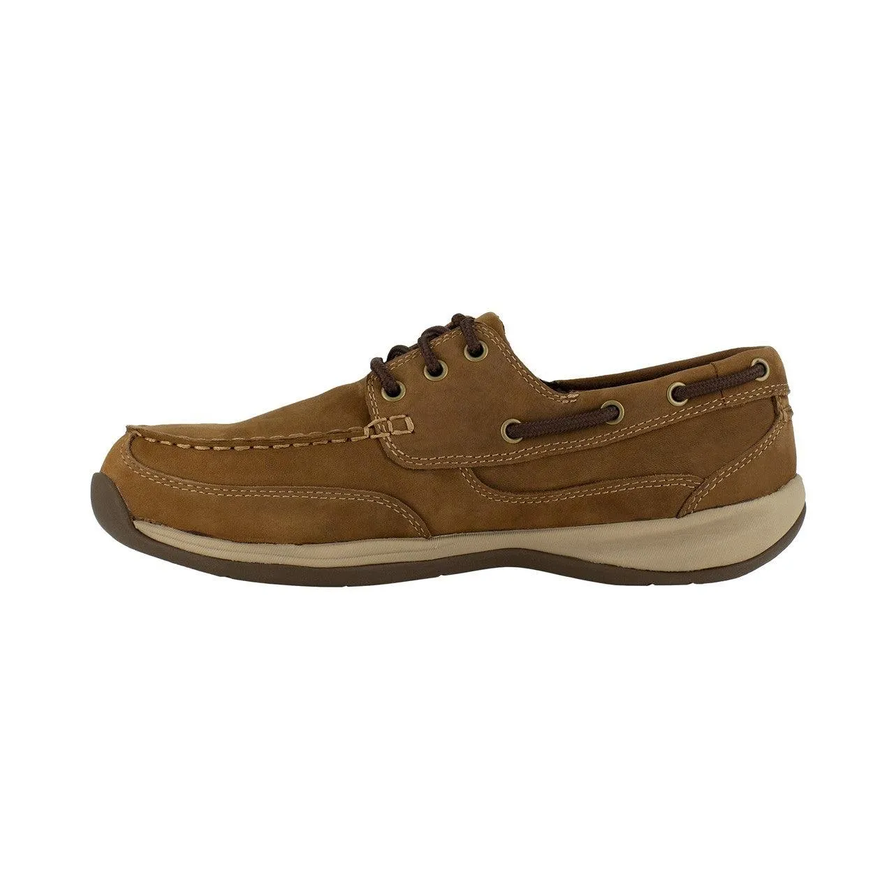 Rockport Men’s Brown Steel Toe Boat Shoe RK6736