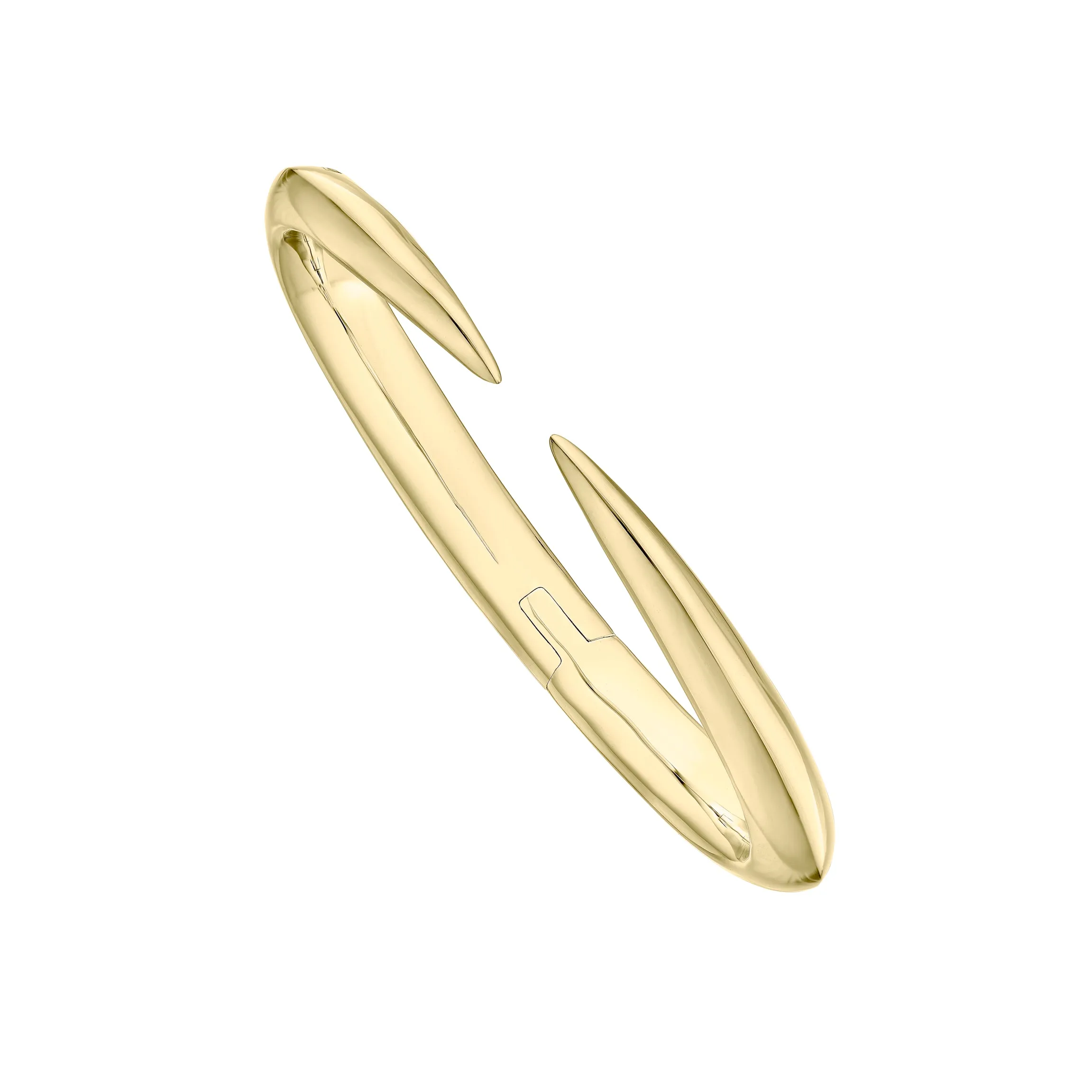 Sabre Deco Cuff Bangle - Yellow Gold Vermeil