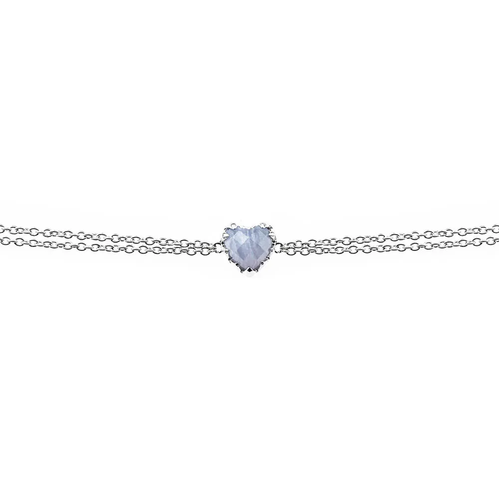 Stolen Girlfriends Club Love Claw Bracelet - Sterling Silver & Blue Lace Agate