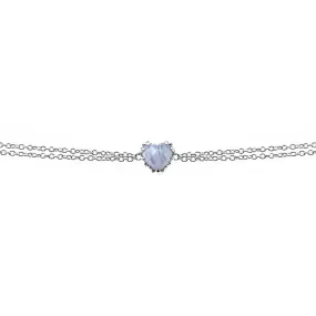 Stolen Girlfriends Club Love Claw Bracelet - Sterling Silver & Blue Lace Agate