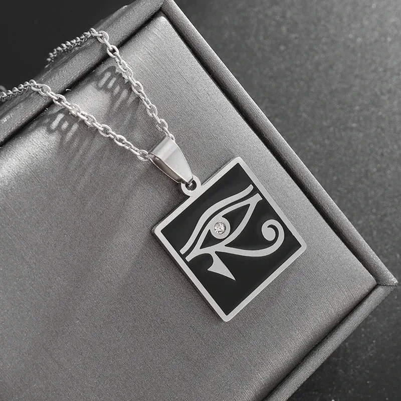 Stylish Pendants with an Ancient Egyptian-Inspired Eye of Horus Design, Offering Protection and Spiritual Significance for Men and Women