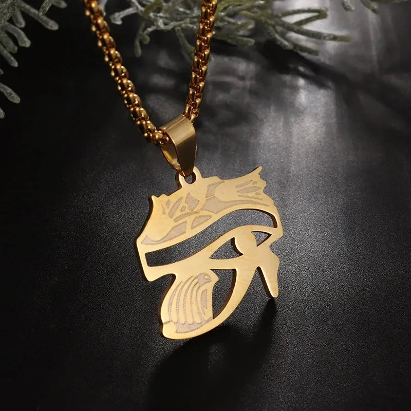 Stylish Pendants with an Ancient Egyptian-Inspired Eye of Horus Design, Offering Protection and Spiritual Significance for Men and Women