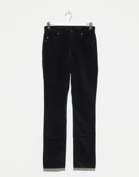 Super Black Velvet High-Rise Mari Jeans