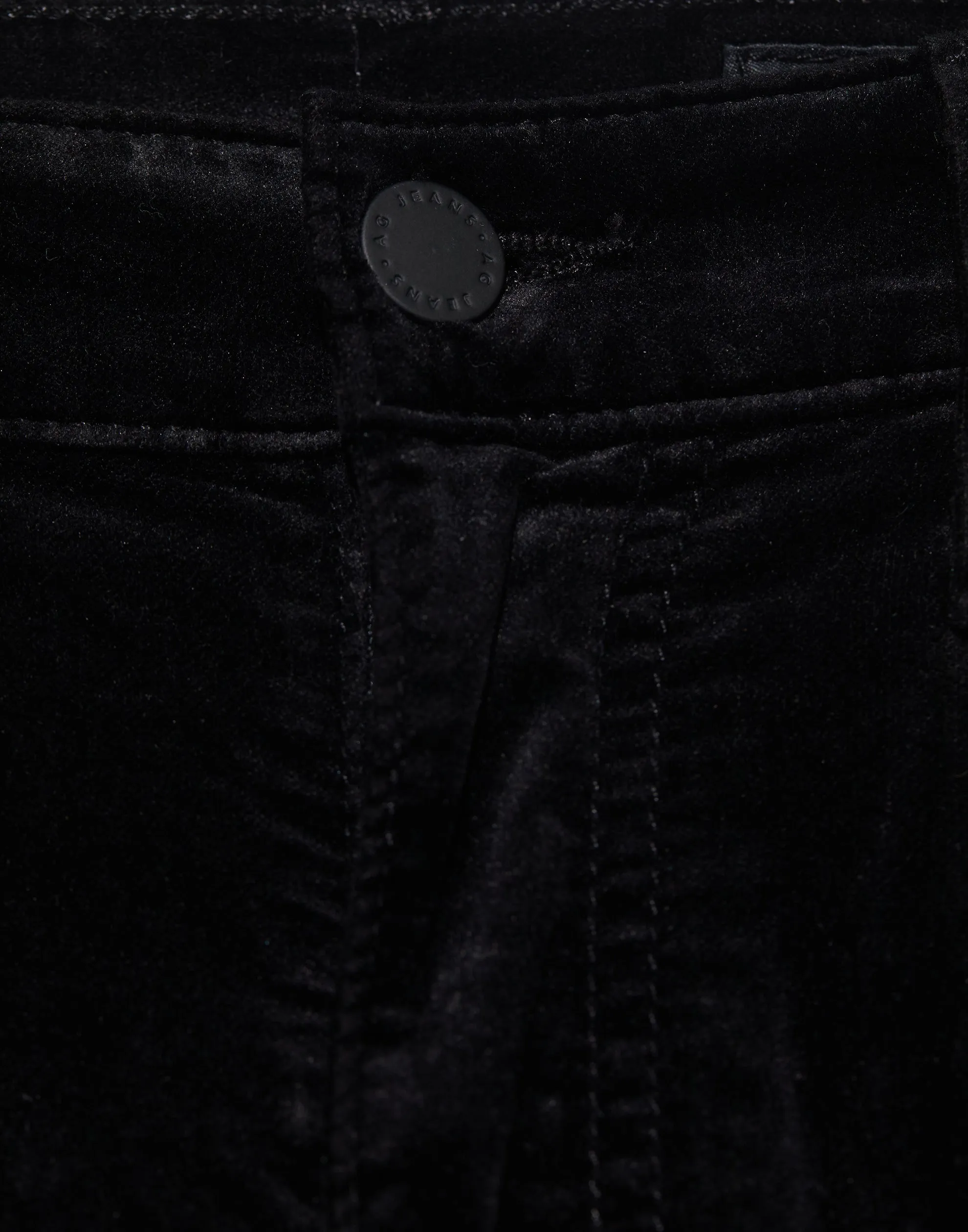 Super Black Velvet High-Rise Mari Jeans